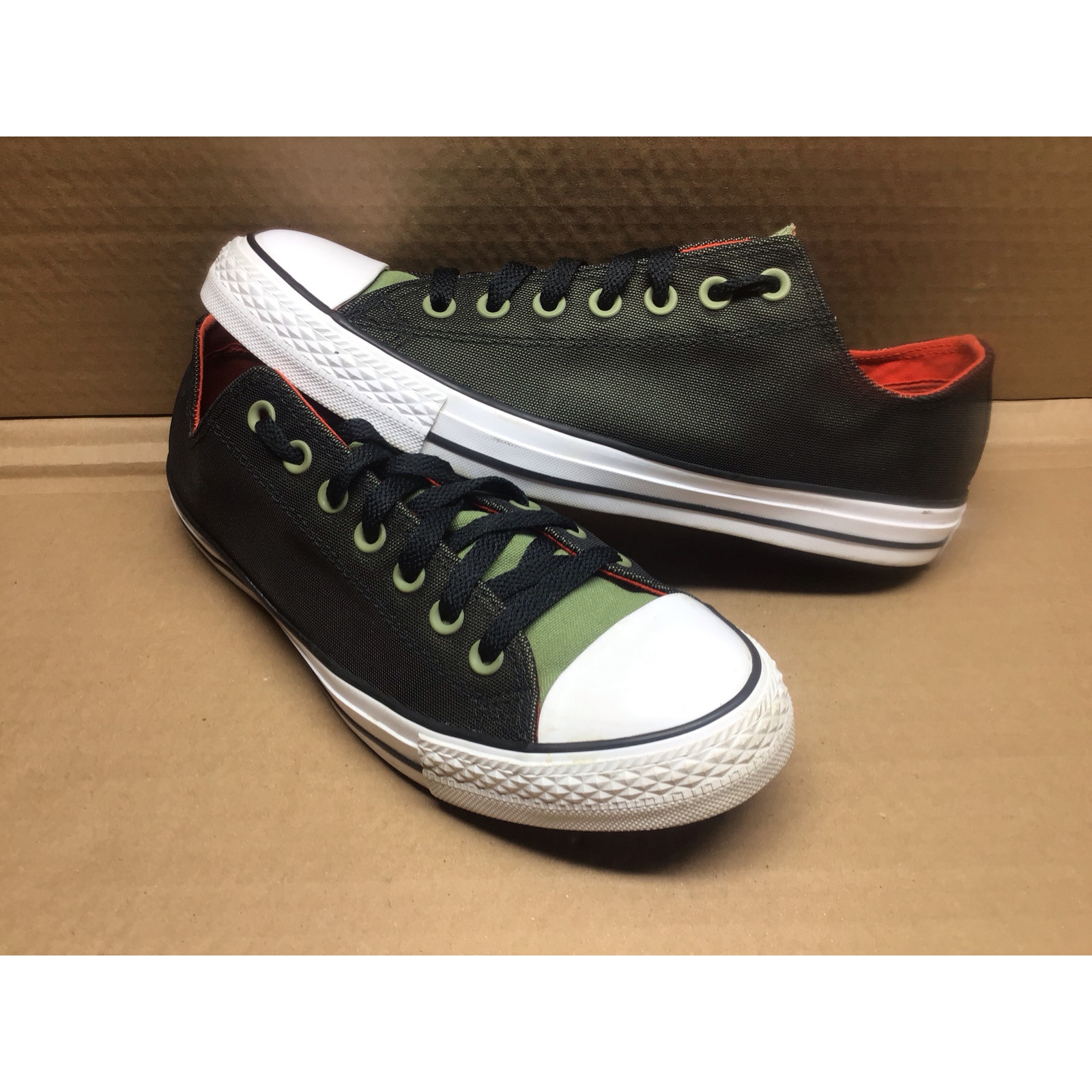 Converse Chuck Taylor Multi-Color Green Orange& Black Low Sneaker Men 0 Women 12